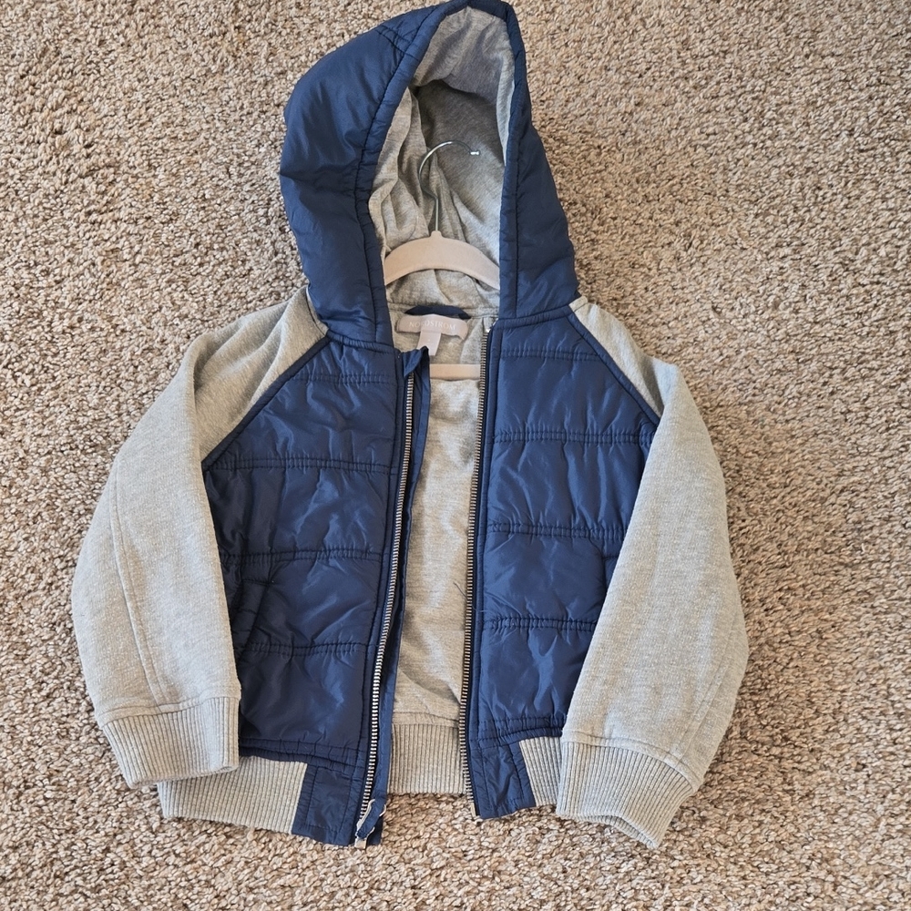 Nordstrom Navy and Light Gray Kids Hoodie